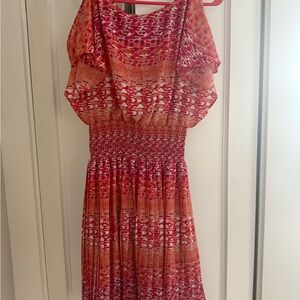 Eliza J Red and Pink Dress